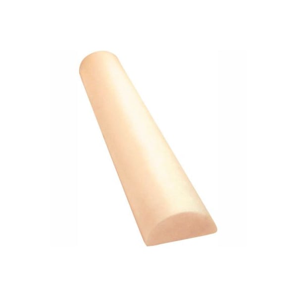 CanDo Antimicrobial Beige PE Foam Roller, Half-Round, 6" Dia. x 36"L
